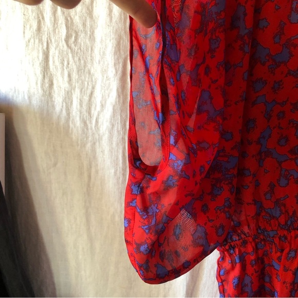 Karen Kane all silk elastic waist tunic length flowing top oversized fit M - Picture 3 of 9